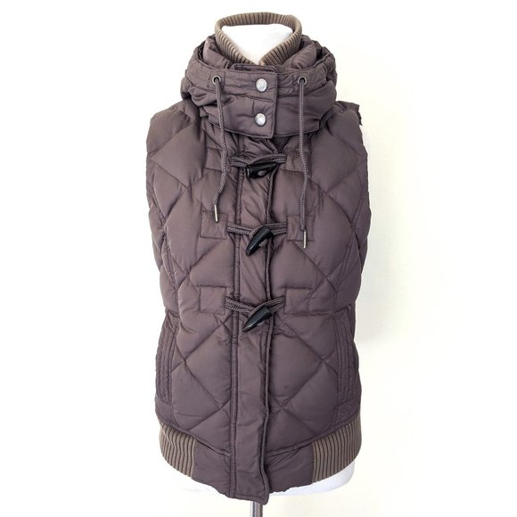Esprit Jackets & Blazers - Esprit Brown Quilted Hooded Vest